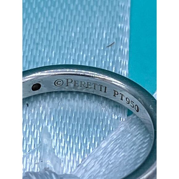 Tiffany & Co. Sterling Silver Emerald Stacking Band Ring – Size 6 - Picture 6 of 7